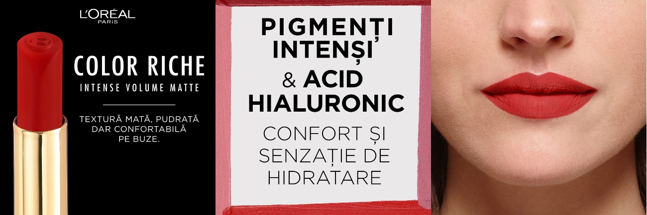 Ruj mat Color Riche Intense Volume Matte, 346 Le Rouge Determination